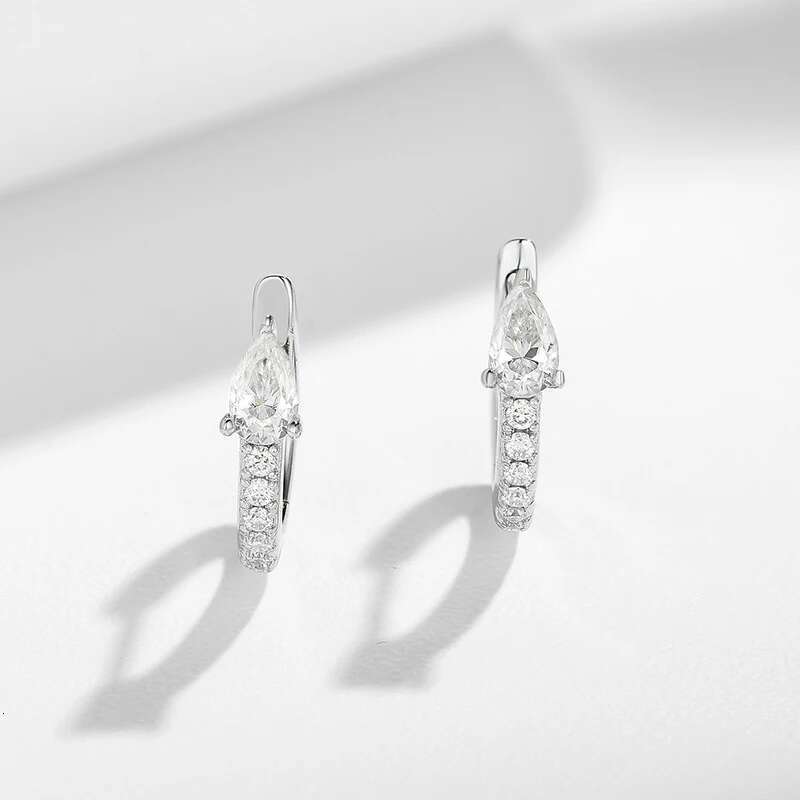 Full Moissanite Diamond Womens Marquise Pear Blue Green Earrings S925 Sliver 18k White Gold Jewelry Earrings for Women
