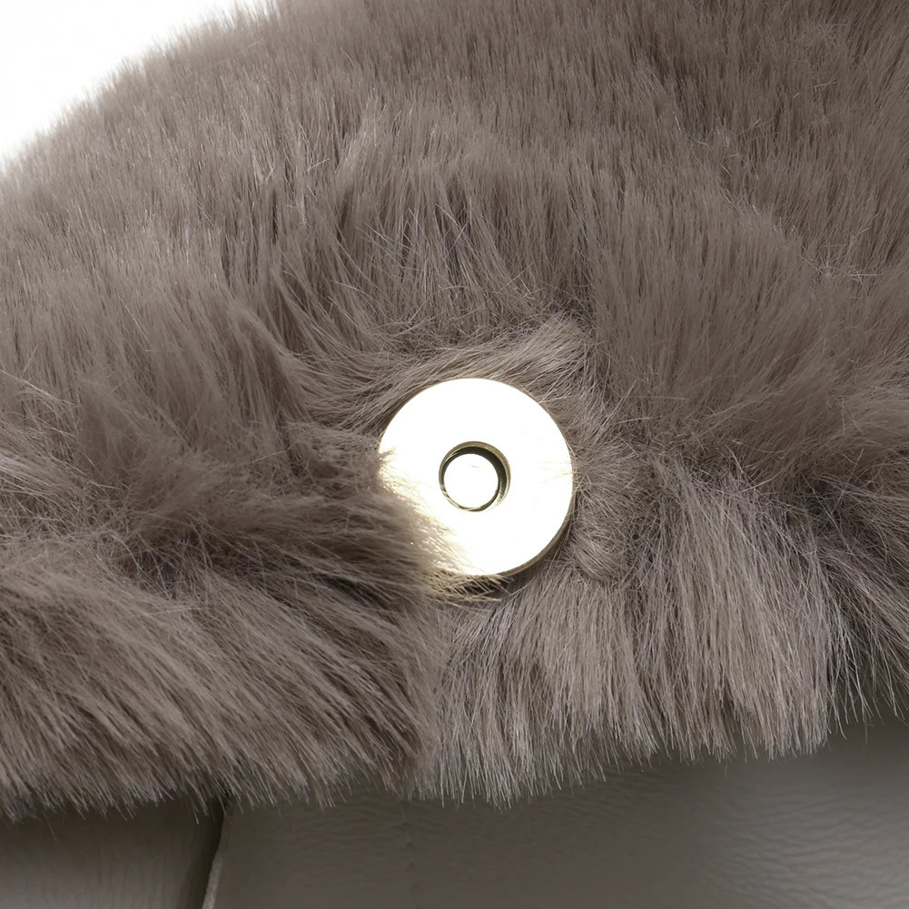 Fashion Shoulder Tote Bag Solid Fluffy Crossbody Soft Plush Portable Large Capacity for Travel Work Daily Shopper 251103