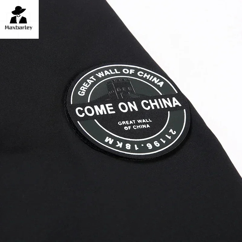 Winter Long Down Jacket Mens Light Fur Collar Hooded Windproof White Duck Down Warm Coat Korean Thick Snow Puffer Jacket 251106