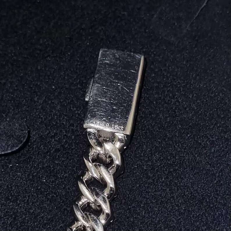 10mm Hiphop Cuban Bracelet Iced Out Men 2 Rows 925 Sterling Silver VVS Moissanite Cuban Bracelet