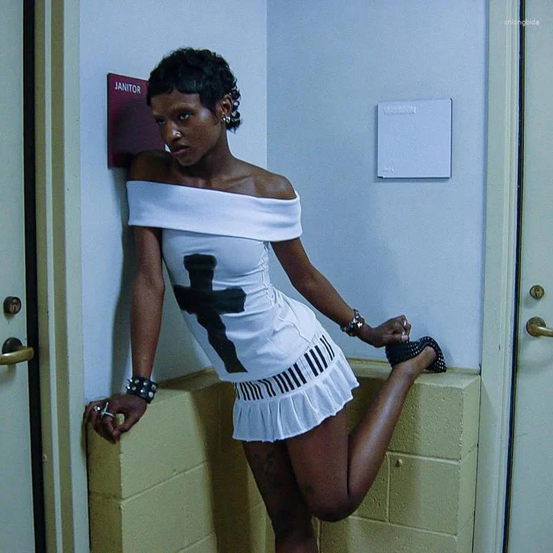 Skirts Streetwear Punk Y2K Skirt Unique Aesthetics Graphic Print Pleated Casual Hip Hop Chic Mini Goth Vintage A-line