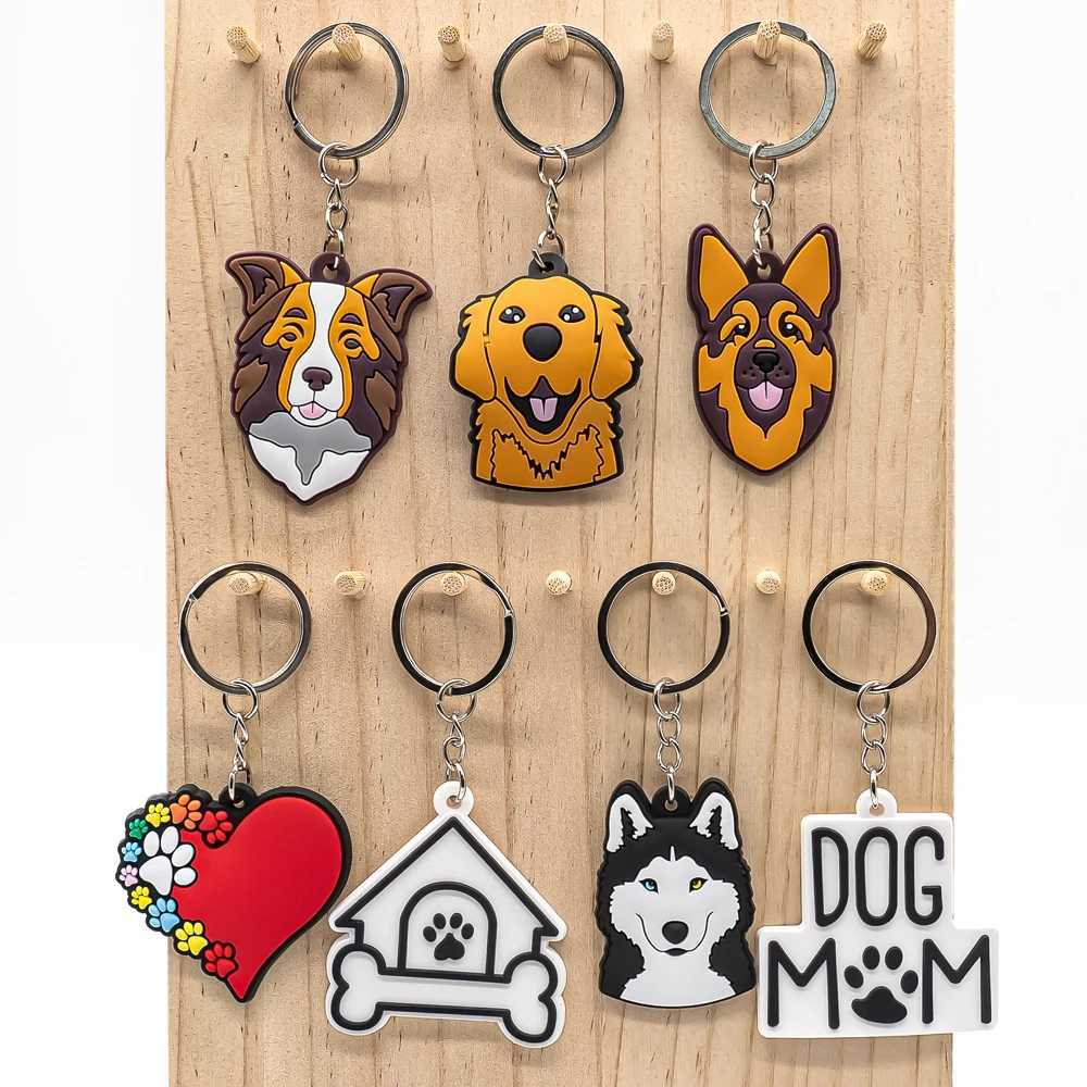 1 Animal Keychain Cute Black Cat Duck Dog Fun Style Duck Keychain Used for Car Rental Key Accessories Children Love Key Decoration W250411