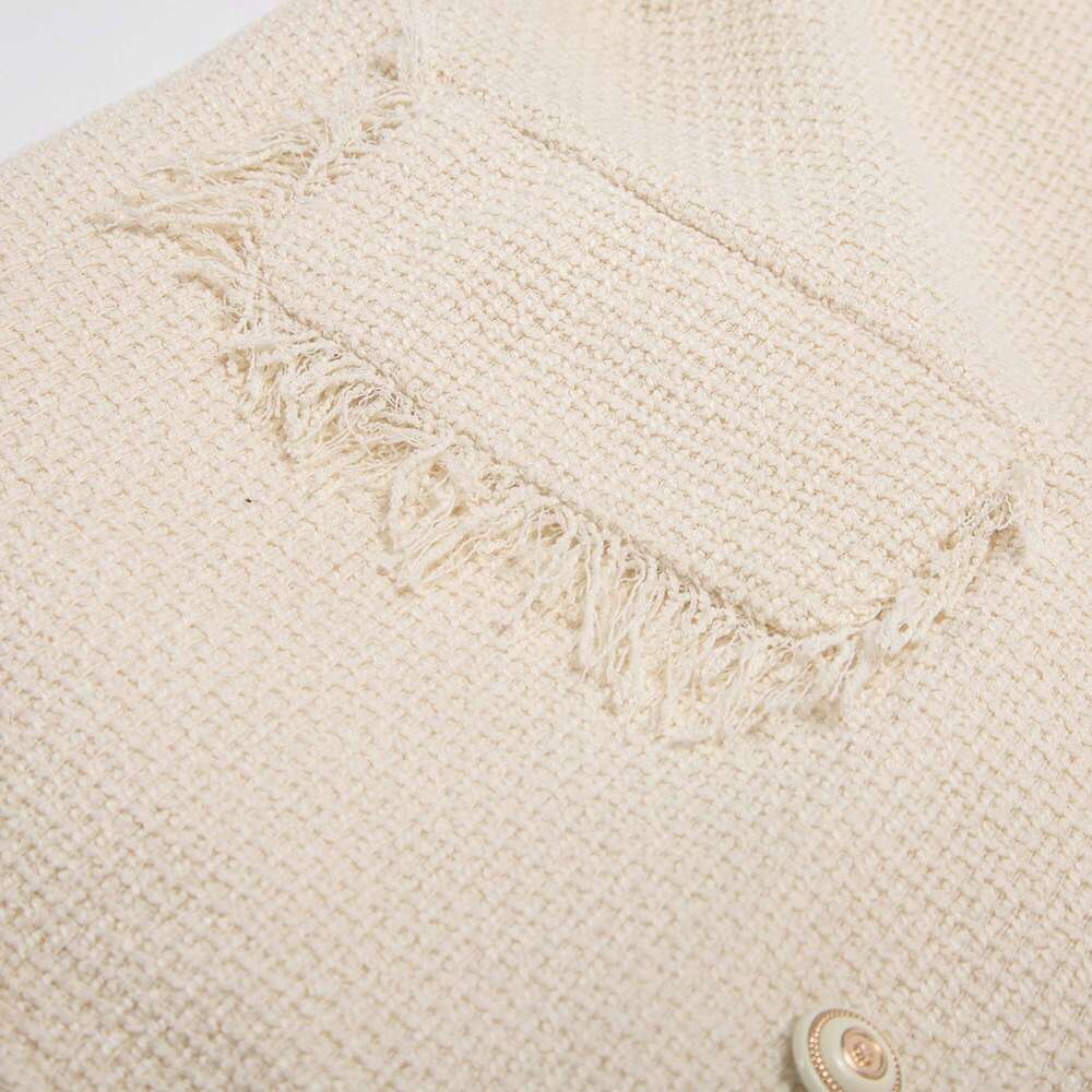 CHCH Women's Coat 2024 Autumn New Beige Fragrant Short Commuter Business Top