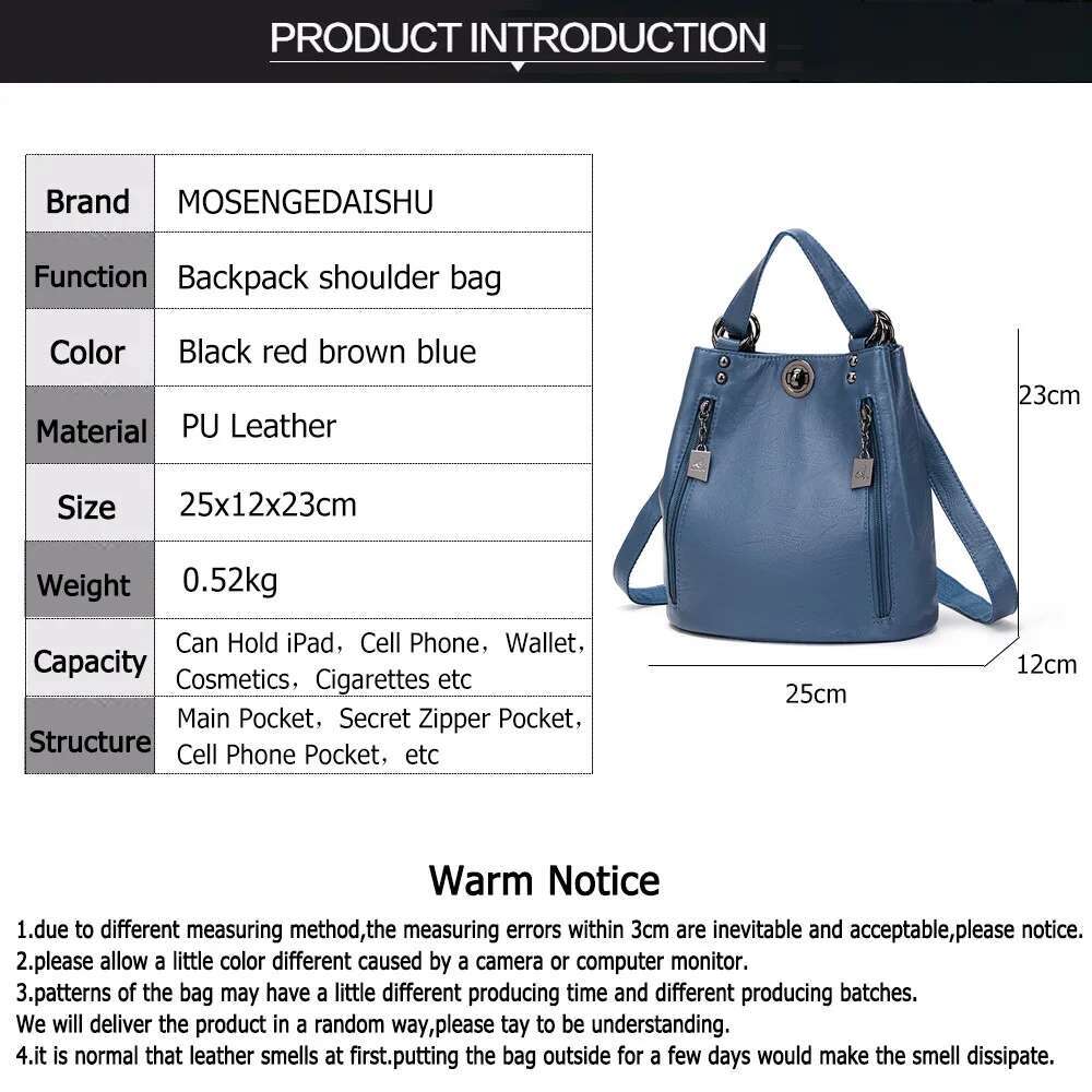 2025 New Multi functional Women's Backpack with Double Zipper, High quality Leather Backpack, Fashionable and Casual Designer Women's Should