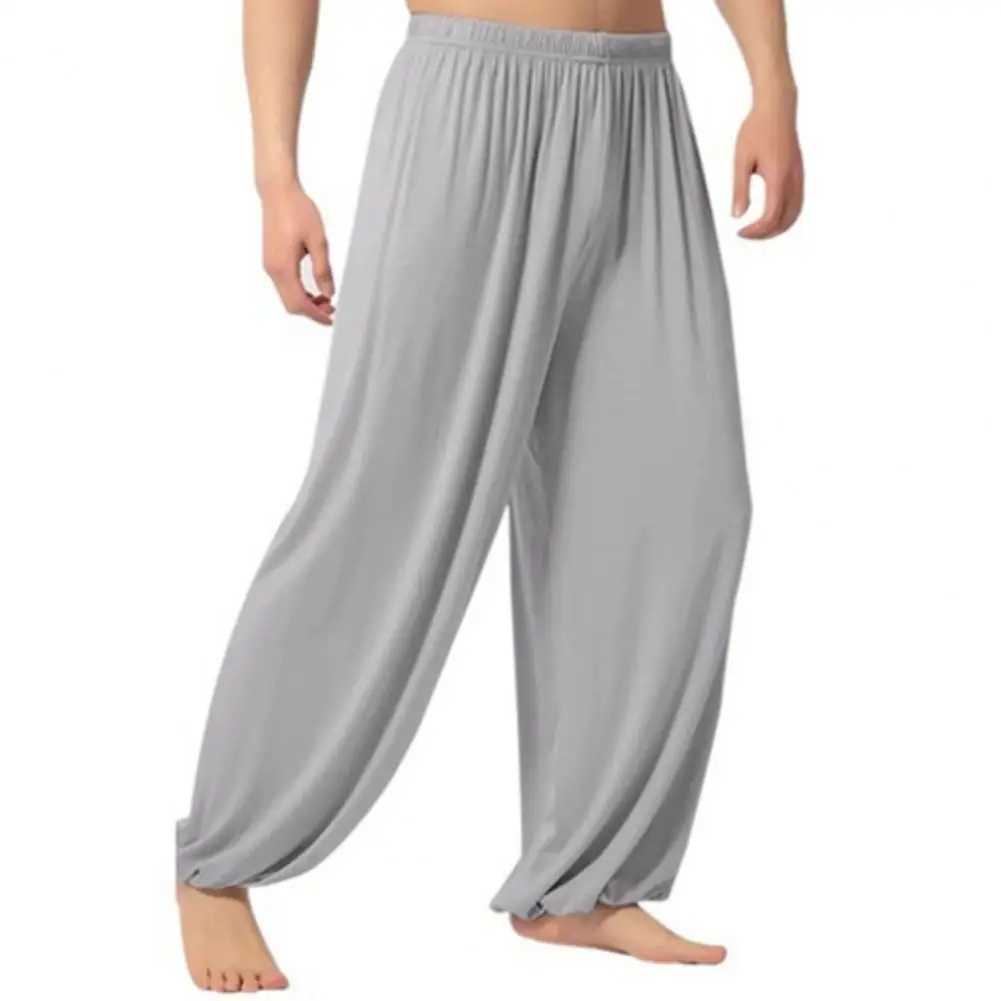 Solid color loose straight pants mens sports pants fashion casual spring clothing mens sports yoga pants fashion dance clothesXJ250410