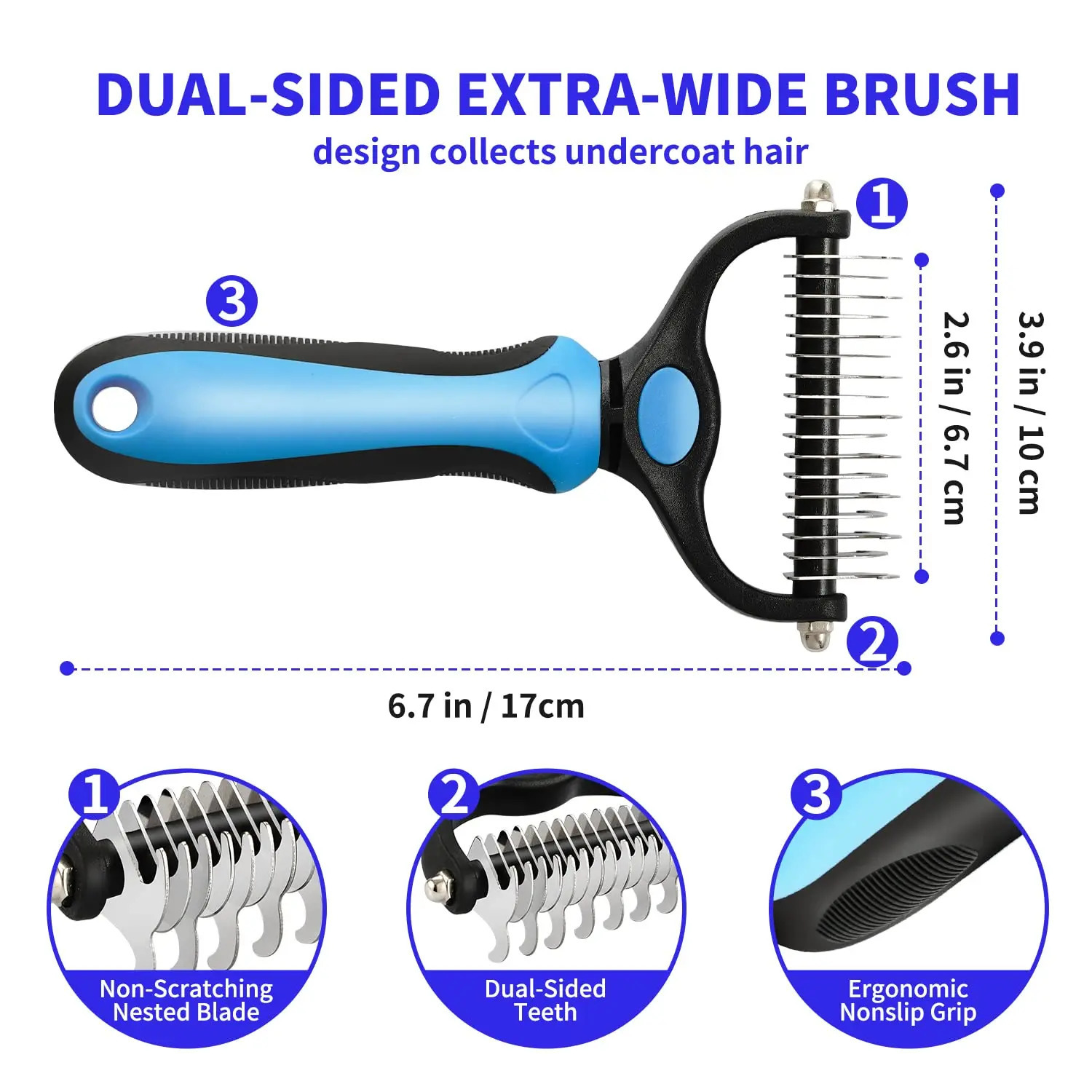 Professional Pet Deshedding Brush Dog Hair Remover Fur Knot Cutter Puppy Cat Comb Brushes Dogs Grooming Shedding Supplies 251110