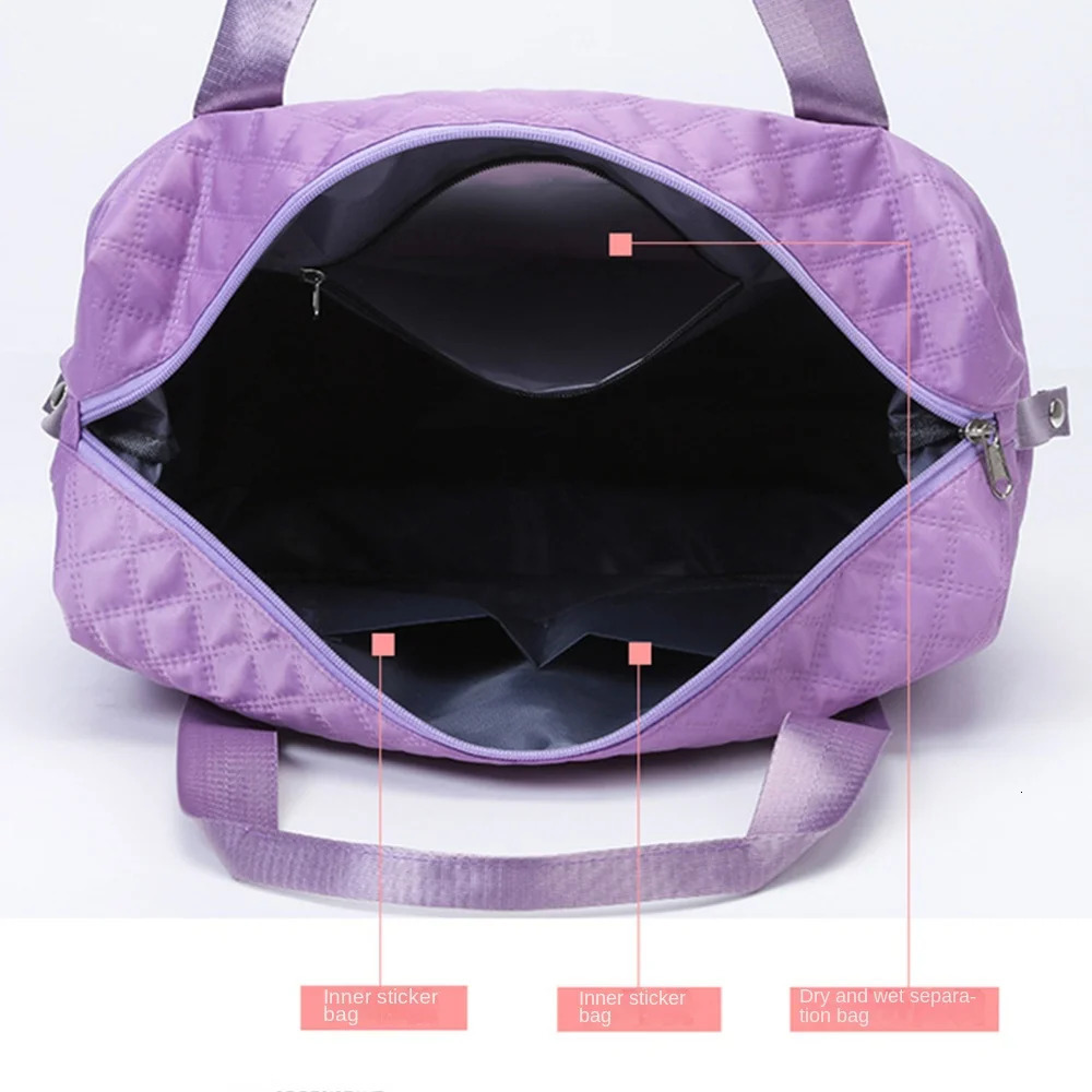 Waterproof Travel Bag Durable Foldable Wet and Dry Separation Shoulder Bags Large Capacity Handbag Suitcase Trolley Case 251110