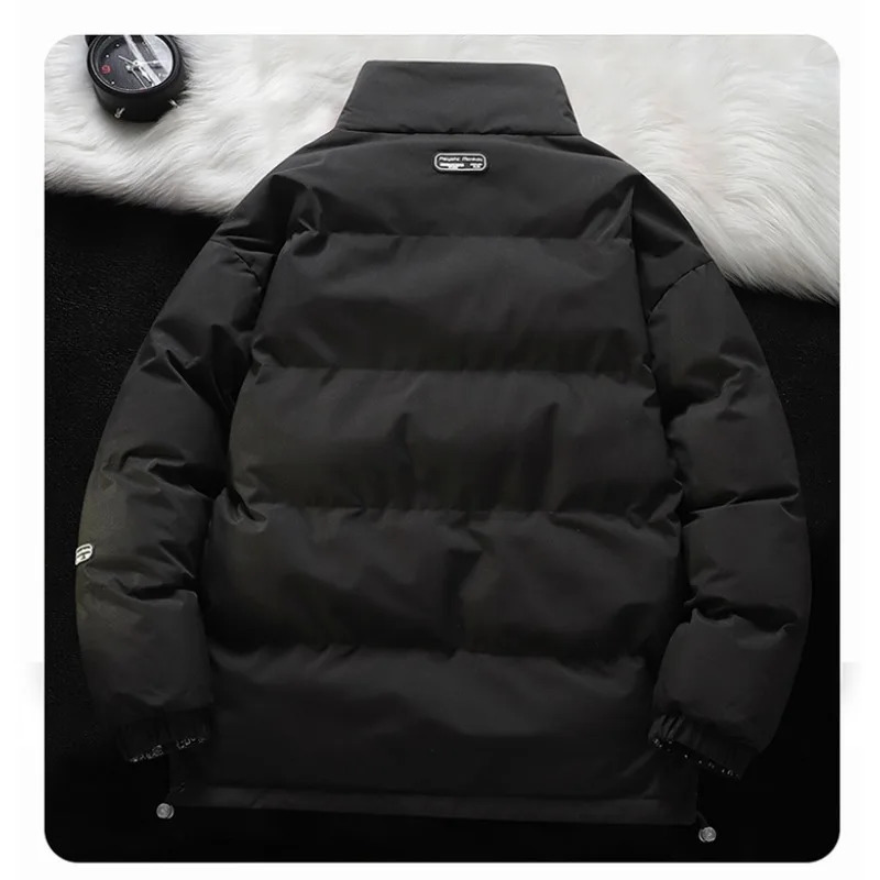 Both Sides Cotton Jackets Men Winter Premium Casual Soft Stand Collar Thickened Puffer Coat Outdoors Adventure Windproof Parkas 251106