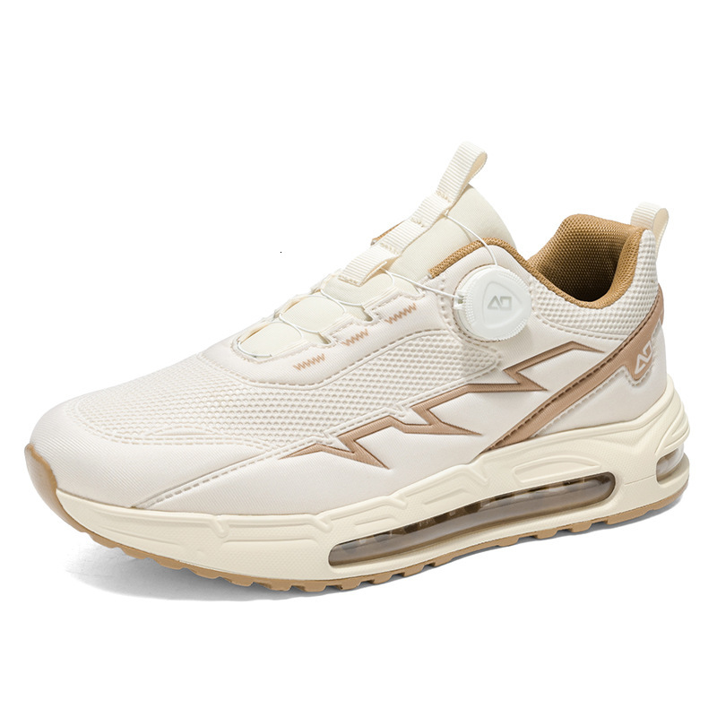 Free Shipping 2025 New Air Cushion Running Shoes Fashion Designer Sneakers High Quality Plus Size Breathable Mesh Rotating buckle Sport Shoes for Men