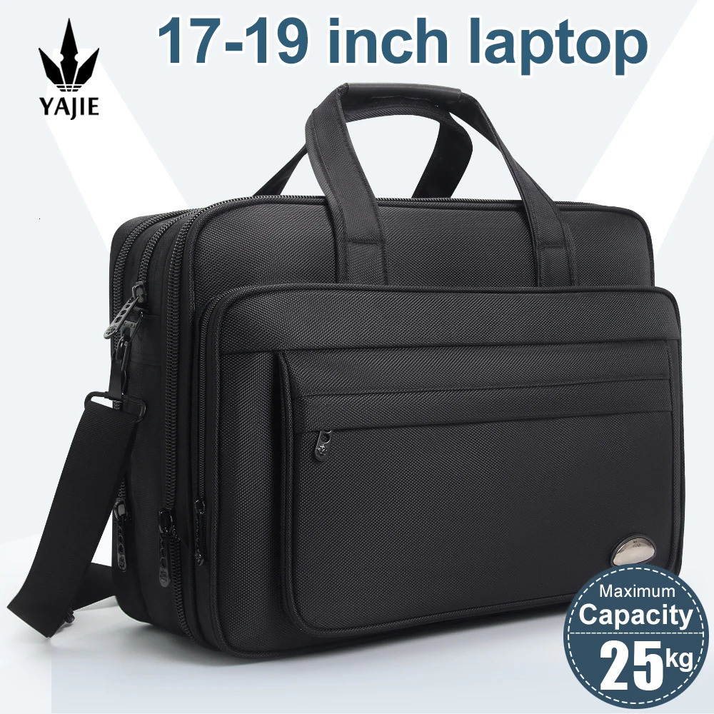 Large Capacity Briefcase Bag Men Business 156 inch 17inches 19 Laptop Shoulder Bags Canvas Handbags messenger y251110