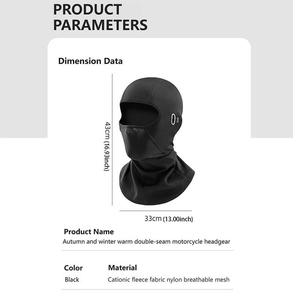 GTUBIKE Balaclava Mens Hat Winter Women Motorcycle Mask Warm Cycling Helmet Liner Caps Windproof Breathable Washable Equipment S251110