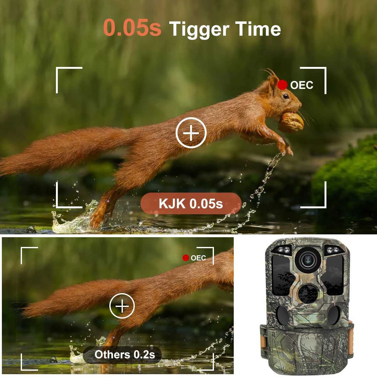 Trail Camera WiFi 4K 48MP Infrared Night Vision 0.05s Motion Activation Trigger Wildlife Photo Trap IP67 Waterproof Wildlife Camera X2504111