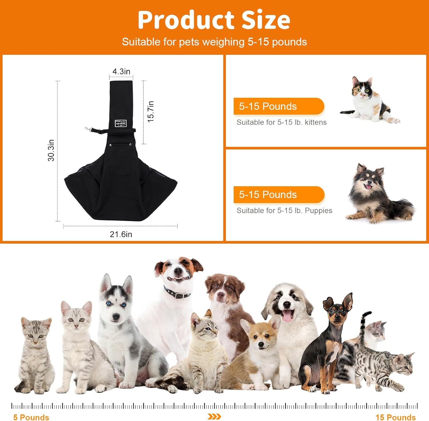 aerkine small dog strap suitable for pets weighing 015 pounds approximately 0 06 8 kilograms travel bags handsfree daily walks and outdoor activities