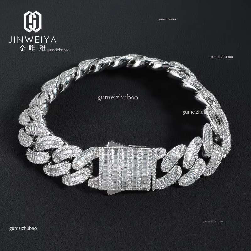 Hip Hop Jewelry Custom Brass 5A Zircon Dia Cuban k Chain Iced Out Men Necklace