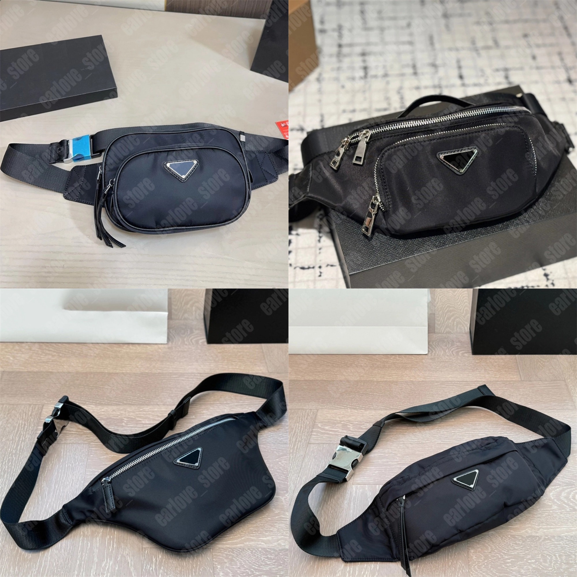 Luxury Designer Black Bumbag Women Man Nylon Belt Bags Crossbody Chest Bag Sport Fanny Packs Designers Mens Handbag Waist Bum Bag
