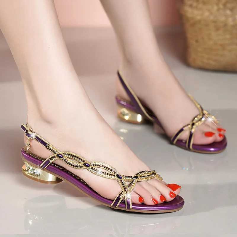 Elegant temperature comfortable sandals for womens new Diamd inlaid Fi summer casual outdoor hot beach shoes 2025 gift 3XJ250410