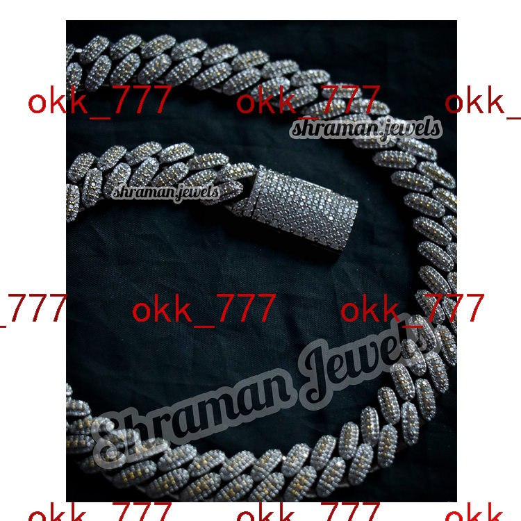 Modern Design Premium Quality Fine Jewelry 24.181 CTS and 125.455 Grams Moissanite Diamond 12MM Iced Out Cuban Link Chain