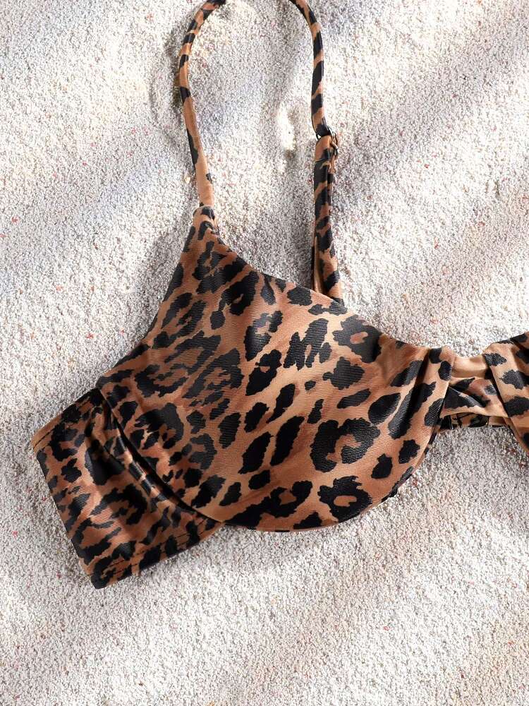 Leopard Bikinis Set Push up Swimsuit Women's Swimwear 2025 Low Waist Women Bathing Suit Sexy Folds Summer High Cut Bikini