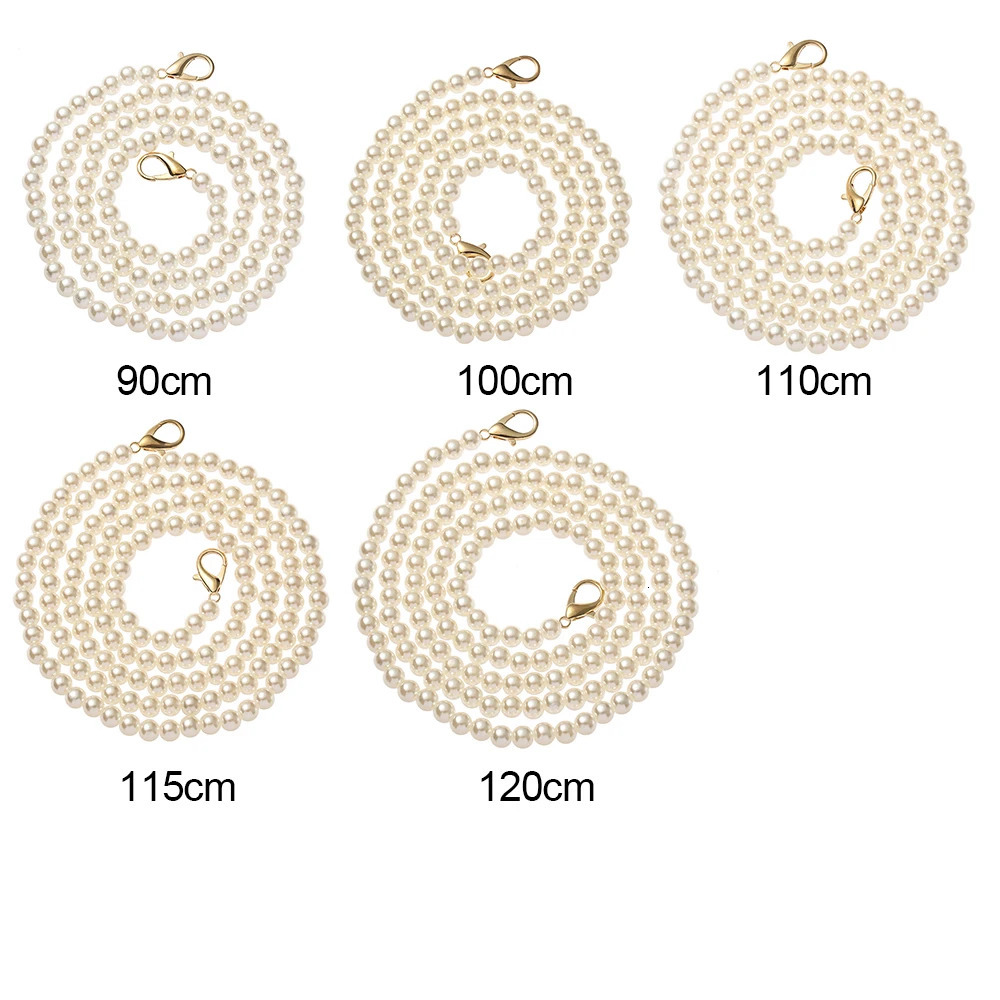 Fashion Pearl Belt Accessories DIY purse Replacement Pearl Strap Long Beaded Chain Bags Handbag Handles 251110