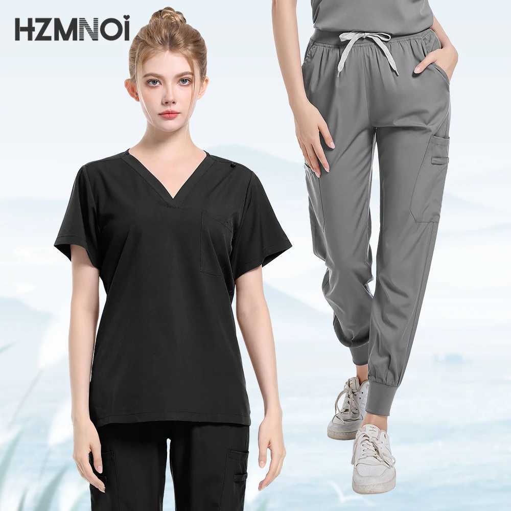 New Unisex Medical Uniforms for V-neck Nurse Scurbs Set Women Hospital Doctor Workwear Oral Dental Surgery Medical Uniforms X250410