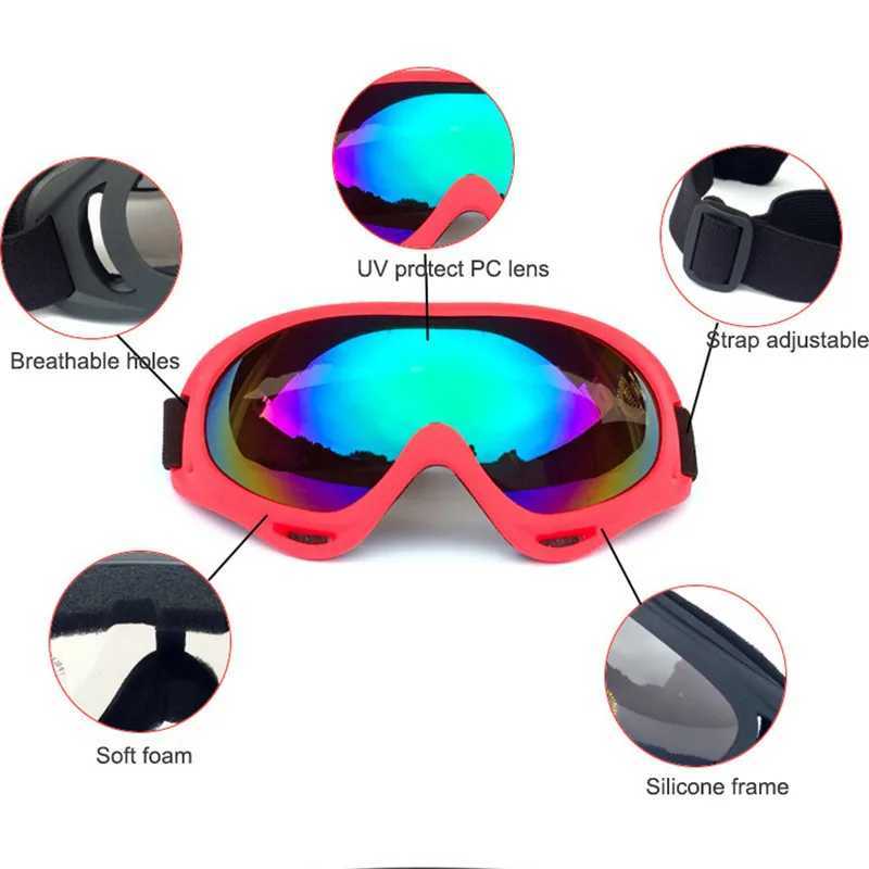 Kids Professional Winter Ski Goggles Ski Snowboard Goggles Sunglasses Eyewear Anti-UV400 Sports Equipment for Children Men Women K251110