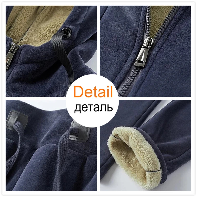 Cashmere Mens Fleece Warm Tracksuit Male Winter Warm Hooded Fashion Sets Mens Hoodies Pants Sportswear Sets WinterThick Set 251105