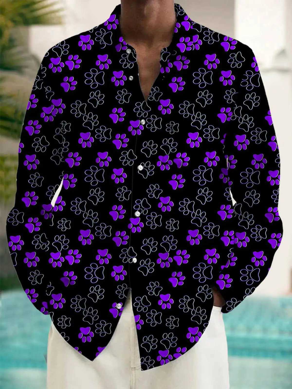 Mens shirts button down shirts casual shirts spring and summer printed long sleeves daily fashionable comfortable K251110