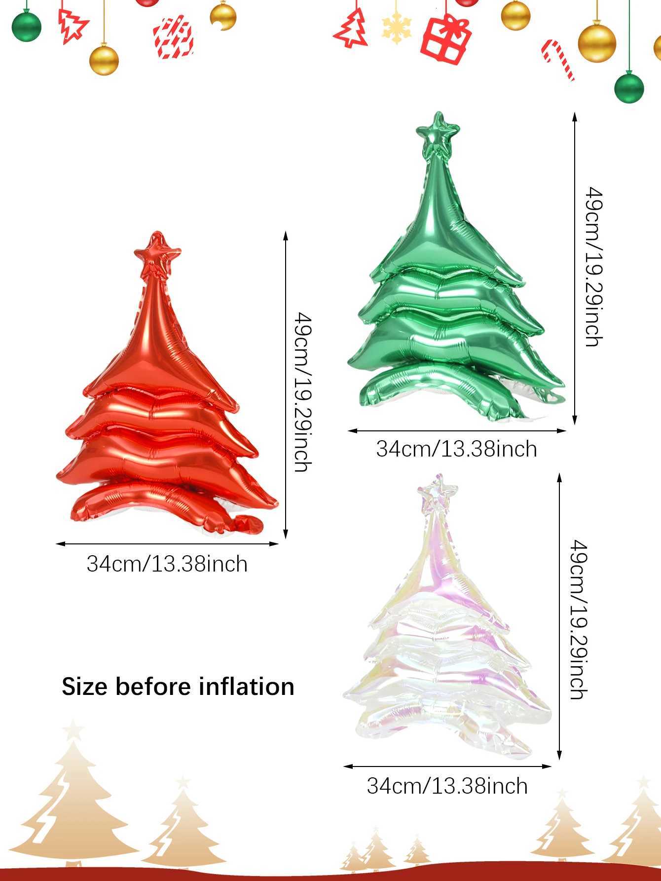 Christmas 2/3pcs small Christmas tree balloons suitable for Christmas New Year birthday party decorations Christmas Eve decorations Y251111