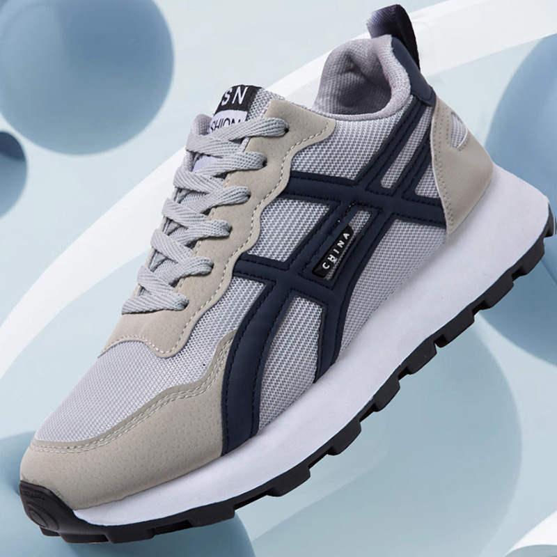2025 spring summer minimalist fashion soft sole lightweight running breathable laced men's sneakers training shoes free shipping