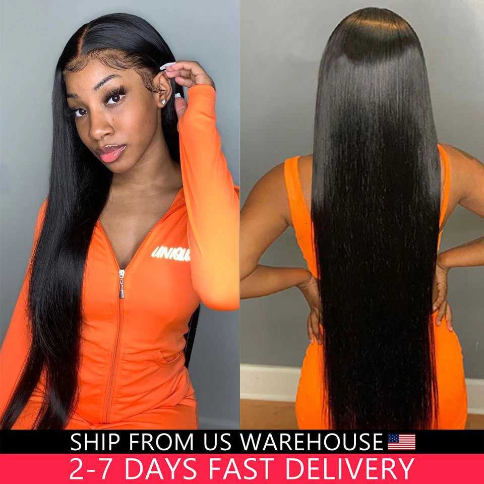 Straight Lace Front Wigs Human Hair 13x4 13x6 HD Transparent 360 Lace Frontal Wigs Brazilian 5X5 6X4 4x4 Closure WigT251111