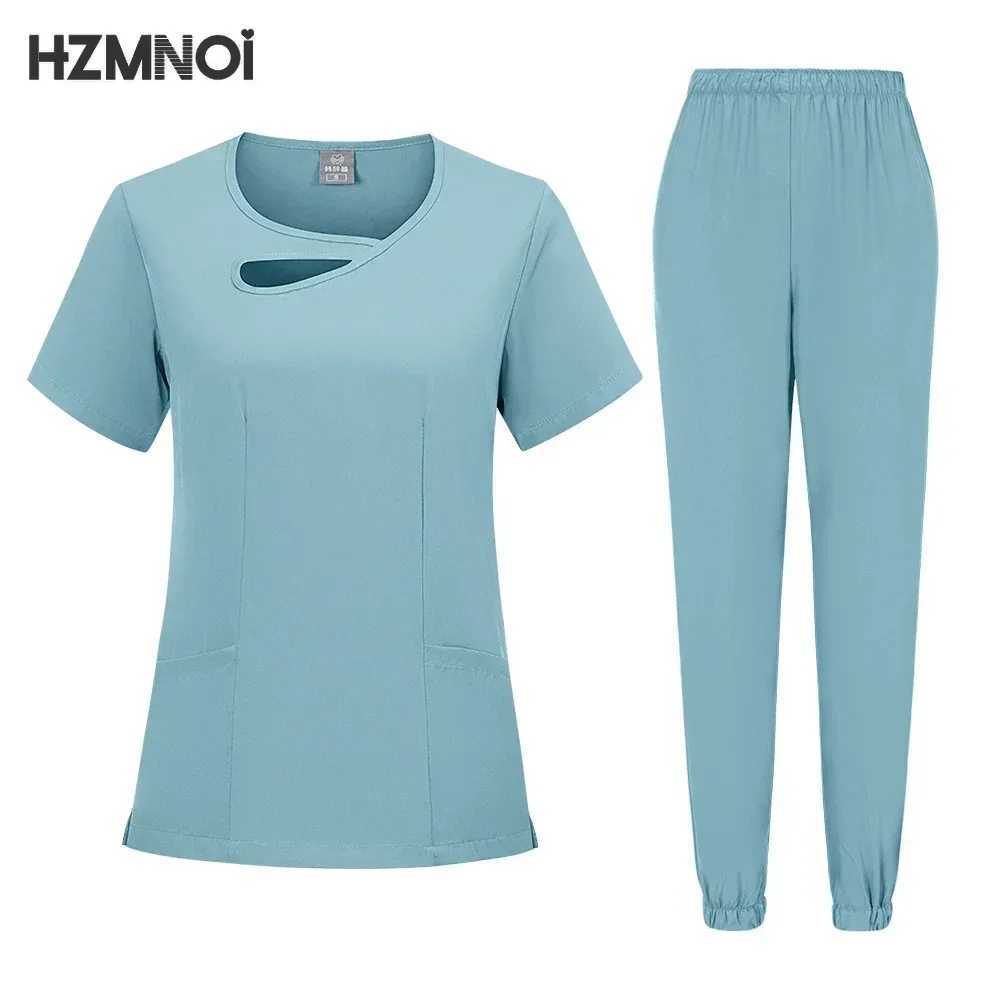 Unisex Medical Uniforms Doctor Clothes Men Nursing Clothes Beauty Come Nurse Scrubs Sets Dentist Workwear Clinical Tops Pants X250410