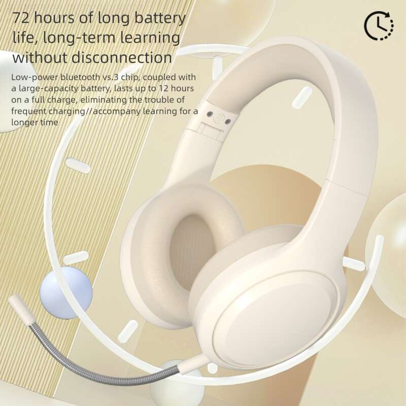 Famous Brand New DR Wireless Children S Learning Ear Back Over Bluetooth Headphones Long Battery Life Headset