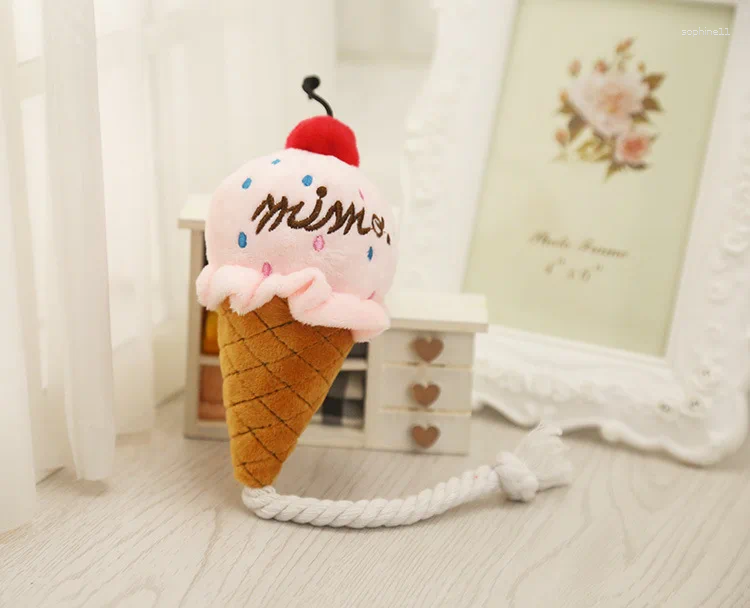 Update 13Cm Ice Cream Soft Pet Dog Squeaker Stuffed Gift Pt18