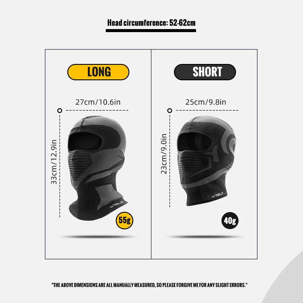 WRELS 1PC Outdoor Winter Face Mask Motorcycle Riding Windproof Sports Ski Face Shield Neck Warmer Head Mask S251110