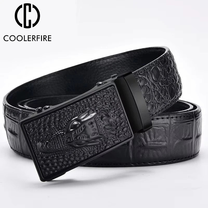 Genuine Leather Belt For Man Top Quality Male Belts Automatic Buckle Mens Pattern Strap ZD2137 251031