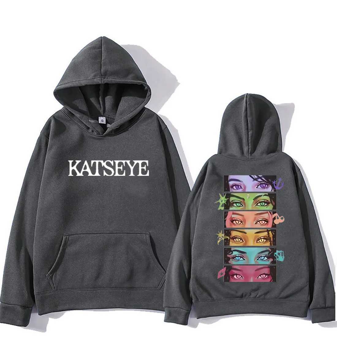 Korean Girl Group KATSEYE Graphics Hoodie Men Womens 2025 Manga Style vintage Fashion streetwear Long Sleeve Fleece Sweatshirts M251111