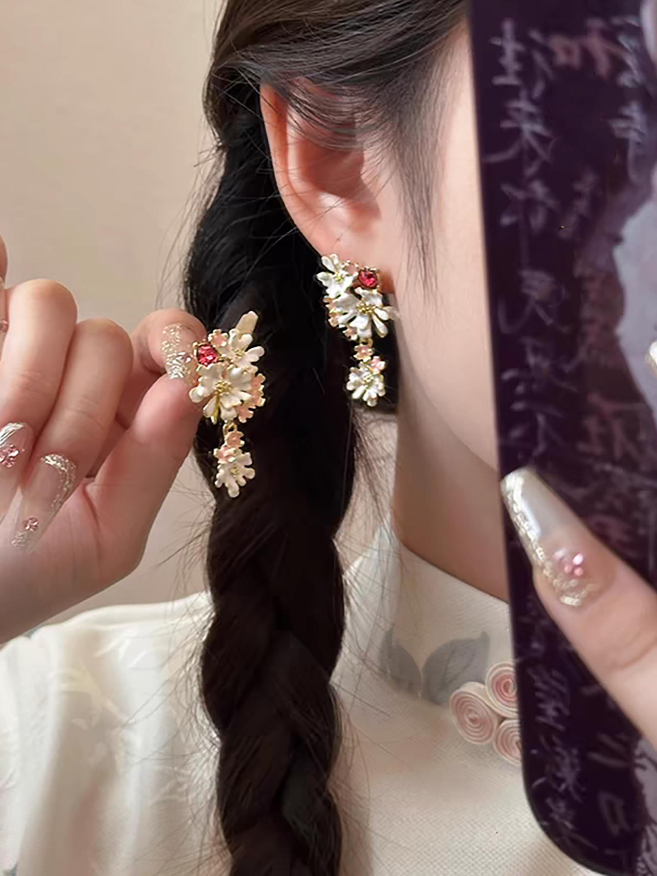Elegant Colored Daisy Stud Earrings for Women Casual Yet Trendy Earring Design