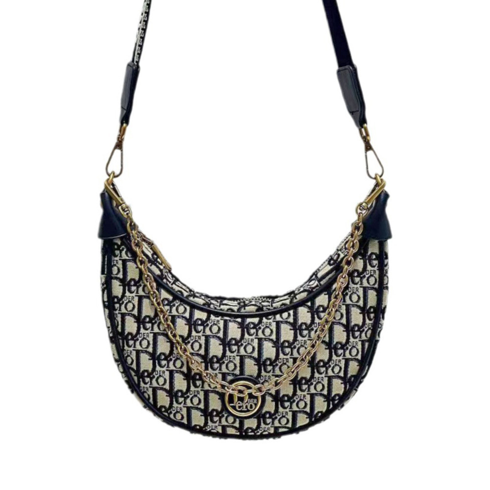 2025 new style dumpling bag knitted chain bag fashionable and leisure shoulder bag crescent bag hand-held and cross body bag for women