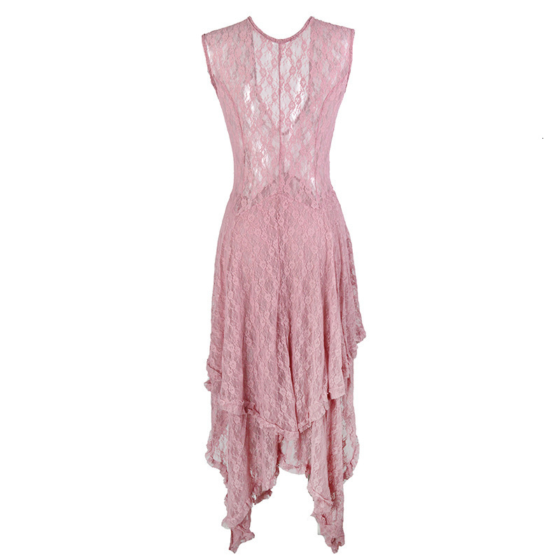 Fashion Women's Irregular High Low Lace Sexy Long Dress