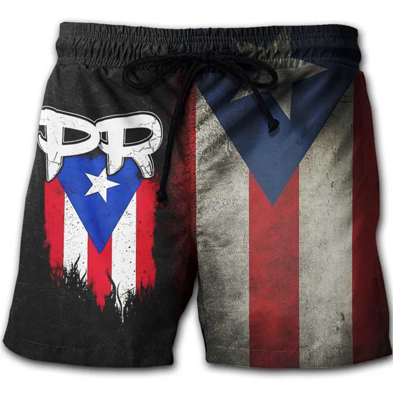 Puerto Rico 3D printed beach shorts mens Puerto Rico flag patterned surfboard shorts summer swimming trunks fast dry ice shortsW250410