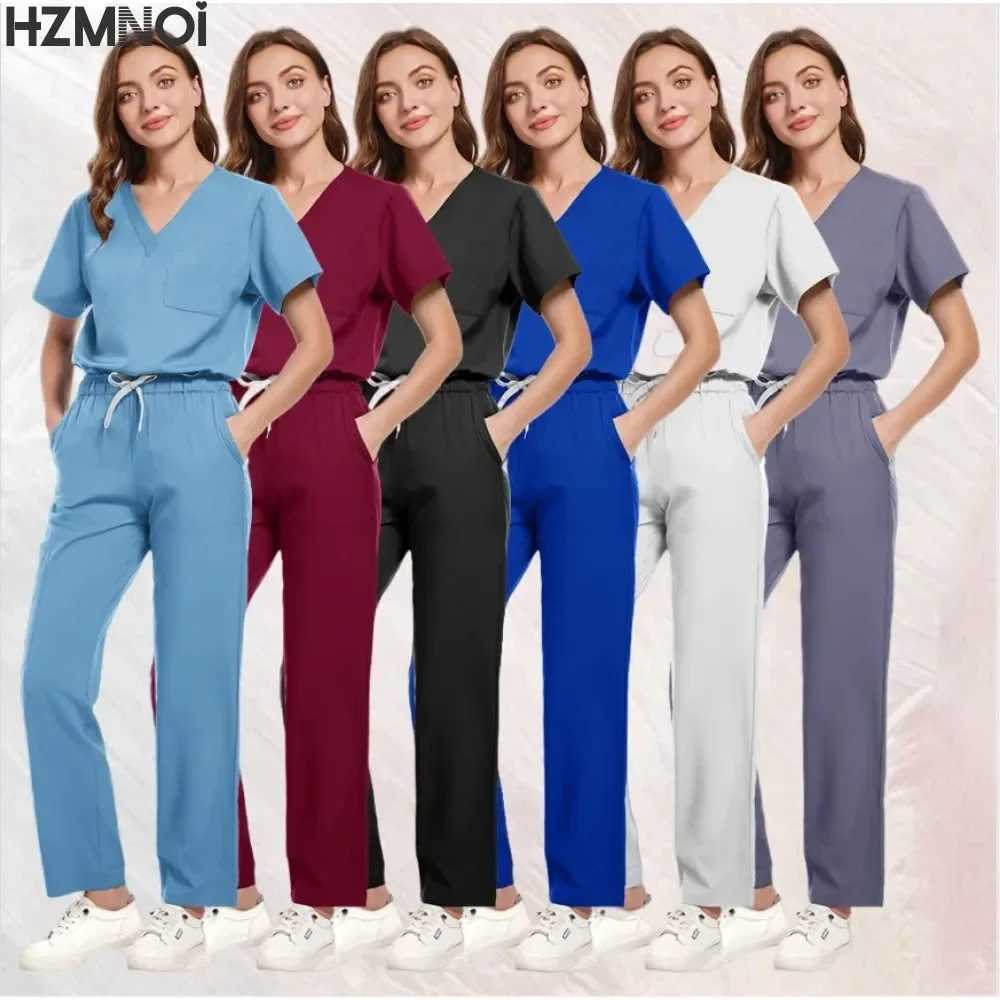 Fashionable Scrub Designs Women Jogger Clinic Nurse Uniforms Medical Dentistry Nursing Scrubs Uniforms Sets Hospital Uniforms X250410