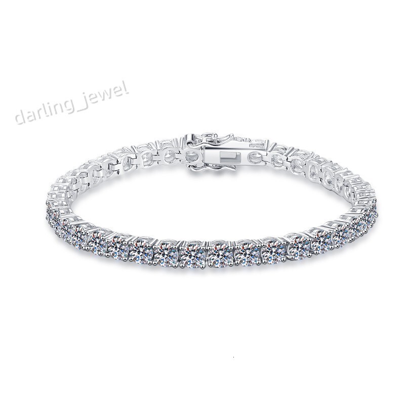 Supplier As Product Silverware Genuine S925 Sample Weight Gift Vvs 1ct Shape Cheap Moissanite Engagement Moissanite Tennis Chain