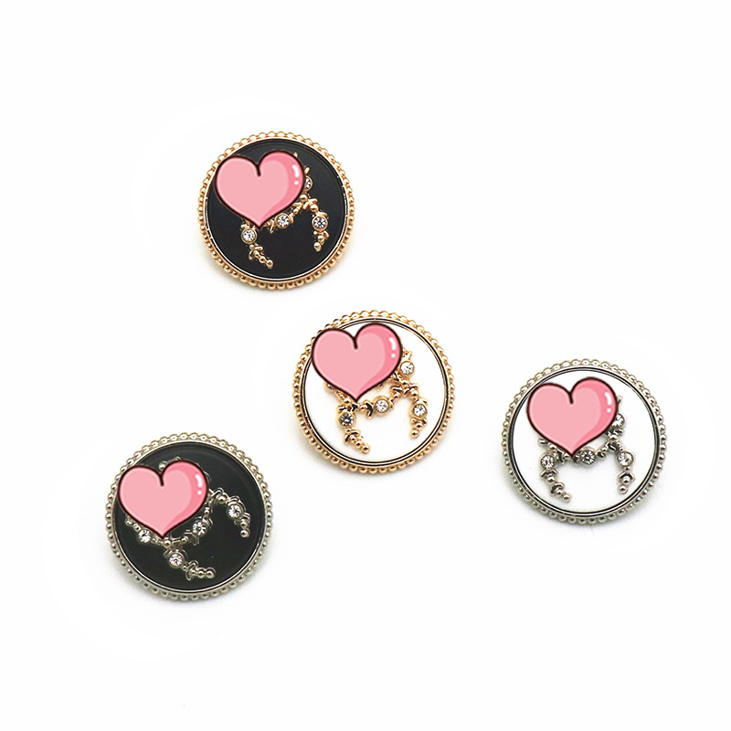 20mm golden Silver Luxury Desginer C brand Sewing Buttons with zircon for Clothing Coat Decorate DIY Crafts Supplies Classic B58