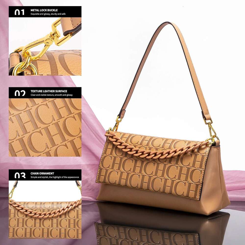 CH Simple Versatile Fashion Senior Ladies Shoulder Bag Design Sense Of Quality Brand Women's Bags Letter Printing