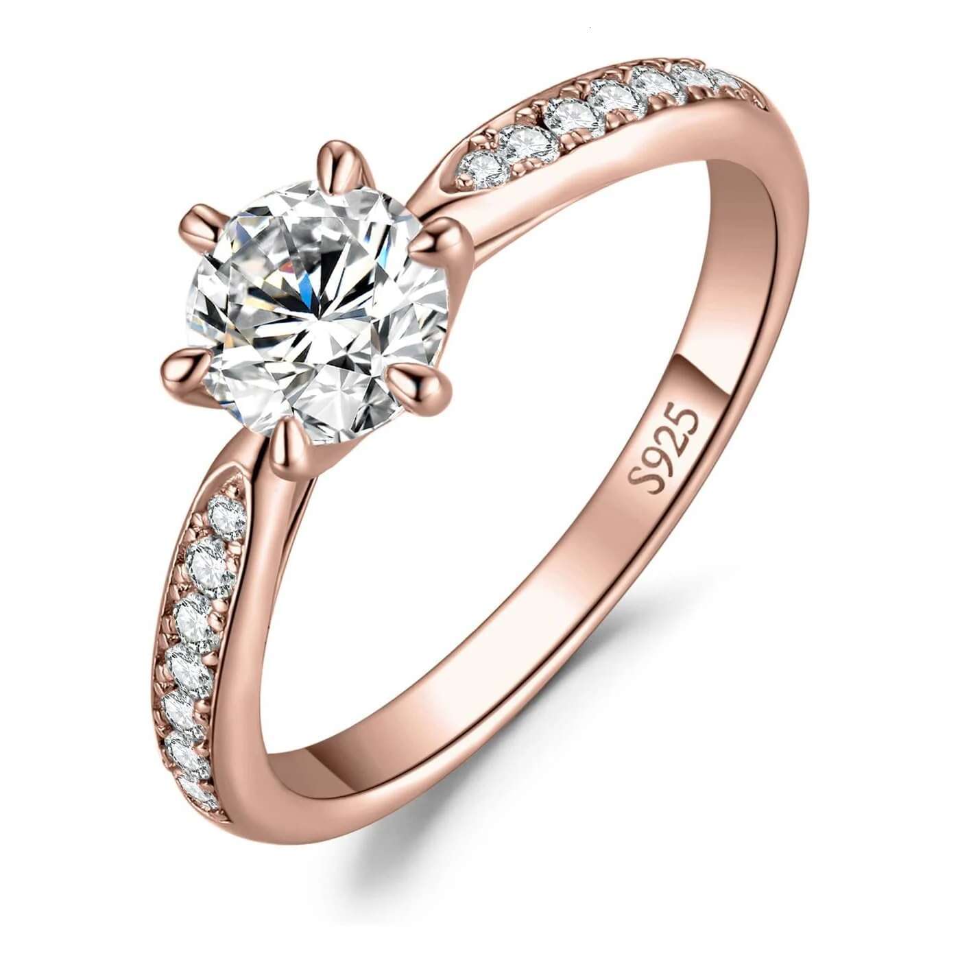 Classic 1-carat Moissanite Ring GRA Certificate Laboratory Diamond Rings Womens Wedding Jewelry 18K Gold Plated S925 Silver
