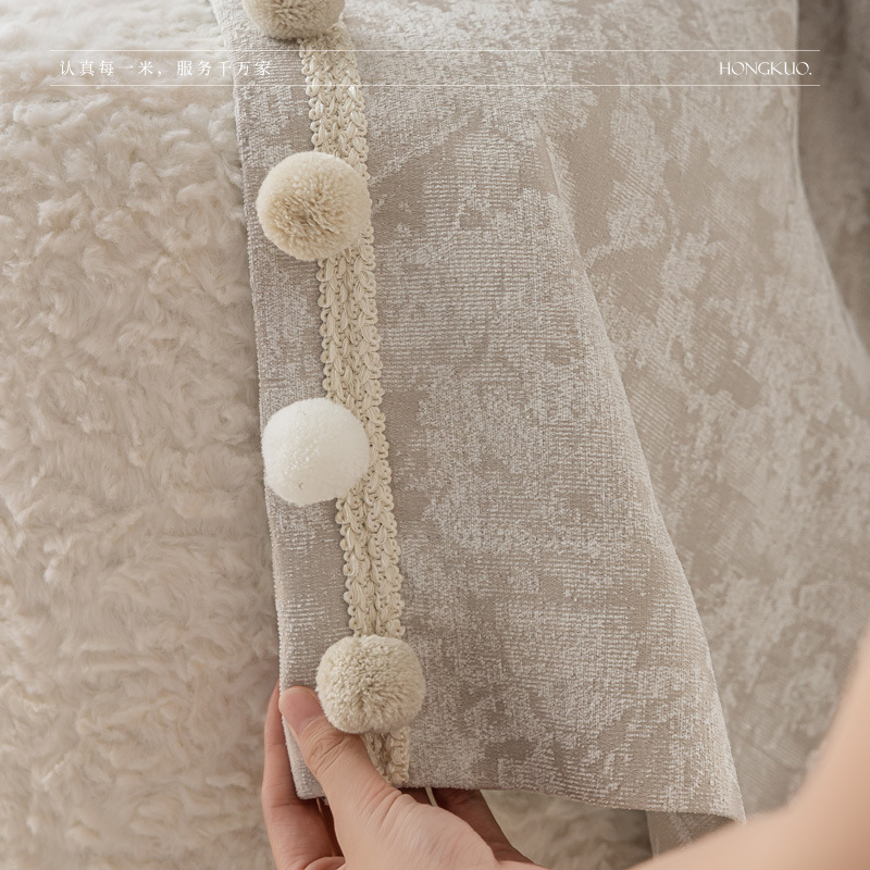 D328 original quality original weight yarn-dyed jacquard chenille blackout curtain