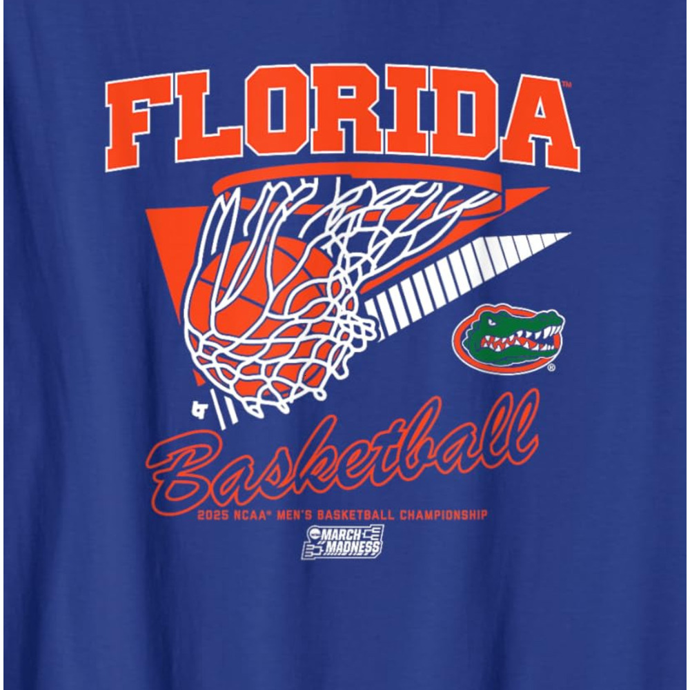 T shirt for Mens Florida Gators Basketball: 2025 March Madness Swish - NCAA Graphic Tee Casual Tops Clothes Short sleeve