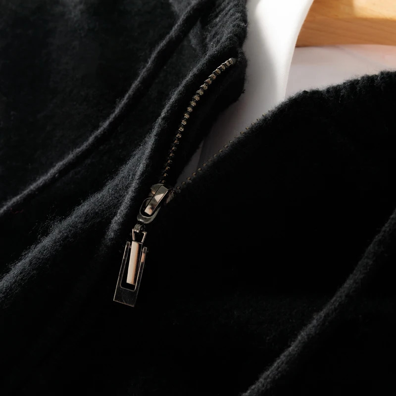 Smart Casual Men Waistcoat Sweater Cardigan 100 Merino Wool Autumn Winter Vest Tether Hoodie Warm Sleeveless Clothes 251030