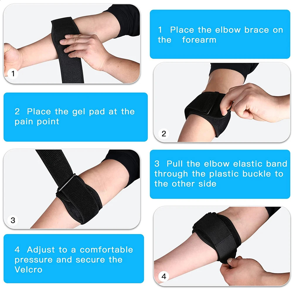 1PCS Adjustbale Tennis Elbow Support Guard Pads Golfers Strap Elbow Lateral Pain Syndrome Epicondylitis Brace 250410