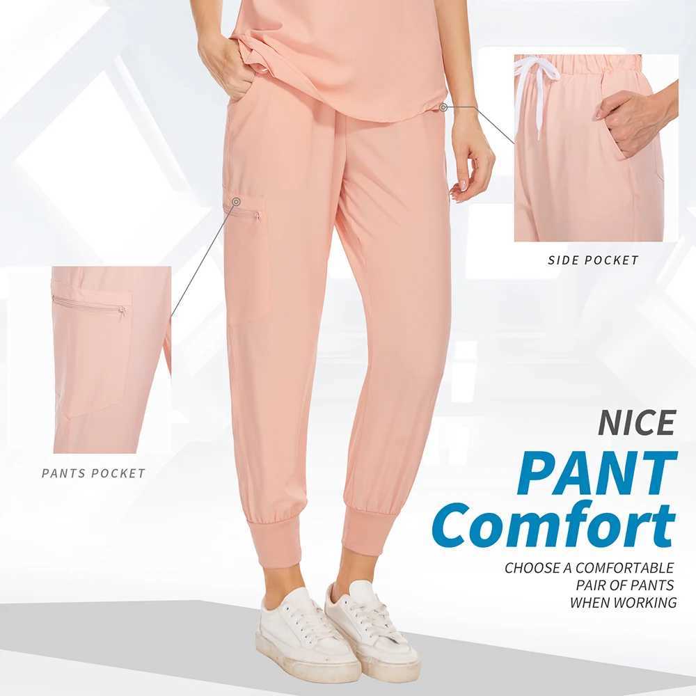 Hospital Surgical Uniform Female Beauty Sn Laboratory Set Clinical Nursing Scrubs Set Pocket Top Medical Nurse Uniform S-XXL X250410